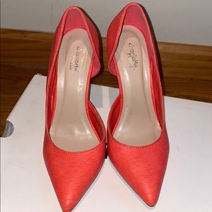 Charlotte Russe hot peach heels
